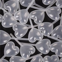 【50Pcs 4ML Heart Shaped Squeeze Transfer Oils Liquid Pipettes Eye Dropper Transparent Plastic】