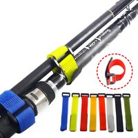 Porta10Pcs Fishing Rod Holder Tie Wear-Resistant & Waterproof Strap for Fishing Rope Enthusiasts Use random color