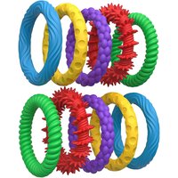 5pcs Sensory Bracelet,EDC Fidgeting Anti Stress Relief Toy Antistress Anxiety Fidget Ring for Kids Children Autism ADHD Silicone
