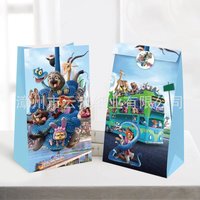 12/24pcs Set Zootopia 2 Gary Judy Hopps Rabbit Nick Wilde Fox Candy Paper Gift Bag Cartoon Figures Birthday Gift Wrapping Pouch