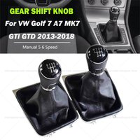 Leather Shift Knob Assembly For Volkswagen VW Golf 7 MK7 (2013-2017) | Fits 5 & 6 Speed left-hand drive