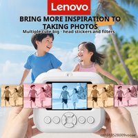 Lenovo Instant Print Portable Digital Camera DY35 Christmas Gift 48MP for Kids Camera 2.4inch 16X Zoom for Girls Boys Aged 3-12