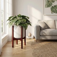 1PC Adjustable Solid Wooden Planter Stand Indoor Plant Decorative Display Rack Flower Bonsai Holder