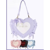 New Original Sweetheart Sugar Subculture PU Spice Girl Heart-shaped Japanese Soft Girl Commuting Shoulder Women's Bag Lolita