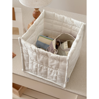 YT Quilted Storage Basket for Home Desktop Miscellaneous Item Organizer, Dormitory Bedroom Large Capacity Cosmetic Storage Organ