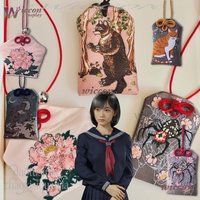 Hinako Cosplay Anime Horror Game F Mimori Japanese Amulet Cat Spider Wolf Bear Peony Hand Embroidery Exquisite Pendant Gifts JK