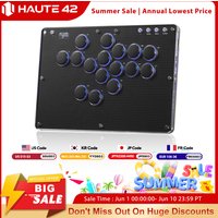 Haute42 T16-Texture Stickless Arcade Stick Controller Hitbox Leverless Controller For PC/PS4/PS5/Switch Arcade Hitbox Keyboard