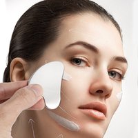 1Pc Gua Sha Facial Tool Stainless Steel Massage Tool Facial Silver Board Beauty Skin Care Reduce swelling before applying makeup