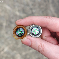 EDC PEI Titanium Alloy Compass Directional Identity Pendant Portable Emergency Travel Kits Outdoor Accessories Tools
