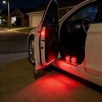 2Pcs Universal Car Door Light - Wireless Anti-Collision Warning Lamp, Red LED Strobe Flash, Safety Alarm Parking Signal