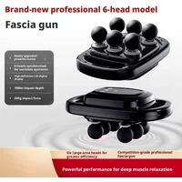 6 Heads Massage Gun Multifunctional Deep Tissue Massager High Frequency Percussion for Full Body Waist Back Muscle Relaxation