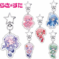Anime Lucky Star Acrylic Keychain Model Cosplay Charm Accessories Konata Kagami Tsukasa Miyuki Goods Christmas Collection Gifts