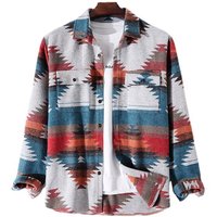 men's long sleeve custom logo thick woolen warm vintage wind proof coating camouflage fashion casual shirts for man