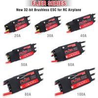SURPASS HOBBY Flier 20/30/40/50/60/80/100A Brushless ESC Speed Controller for RC Airplanes Helicopter