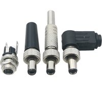 1pc 5.5 x 2.1 2.5MM Screw Locking DC Power Connector Female Plug & Metal Panel Mount Socket Locable Secure Standard Plug Socket
