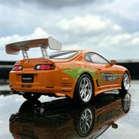 1:24 1995 Supra MK4 A80 Model Samochodu Sportowego z Filmu, Odlew Metalowy, Klasyczny Model Samochodu Wyścigowego na Torze, Dźwięk, Światło, Prezent dla Dzieci