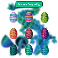 3D Printed Dragon Egg with Dragon Inside Decorative small statue creative craft gift for the home office desktop holiday present