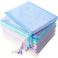5-30Pcs Mesh Zipper Pouch Document Bag A4/A5 Size Document Storage School Stationery Storage Bags For Teacher Desk File Sorting