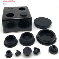 Bore 6.8-161.5mm Black/White Silicone Rubber Seal Hole Plugs Hollow Blanking End Cap Dustproof Plug Pipe Inserts T Type Stopper