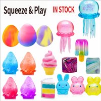 Needoh Jellyfish Pinch Ice Block Rile Decompression Maltose Squishy Tentacles Toy Anitistress Kids Adults Stress Relief Vent Toy
