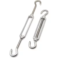 1/2pcs Cc Type Bolt Hook M4 M5 Stainless Steel Chain Rigging Hooks Eye Turnbuckle Wire Rope Tension Device Flower Basket Bolts