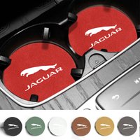Suede Anti Slip Mat Car Cup Pad for Jaguar XFL XEL E-PACE F-PACE F-TYPE XJ I-PACE X-X16 XE XK C-X75X-TYPE Interior Accessories
