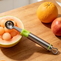 Stainless Steel Fruit Baller Scoop Watermelon Cutter Slicer Tool Melons Baller For Cantaloupe Pitaya Papaya, Ice Cream Cake Home
