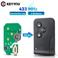 KEYYOU Circuit Board Key Card For Renault Megane 2 3 II Scenic II Grand Scenic 2003 2004 2005 2006 2007 2008 433Mhz PCF7947 ID46