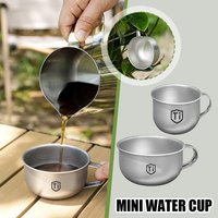 Titanium Cup with Natural Purification, Safe & Antibacterial Water Bottle for Camping, Durable Unbreakable Design