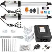 Automatic Gate Opener Kit Medium Duty Dual Gate Operator for Dual Swing Gates Up to 16 Feet or 440 Pounds Gate Motor AC Powered