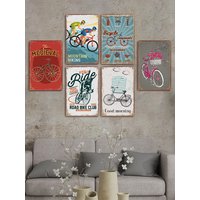 AliExpress Retro Bicycle Poster Metal Tin Sign Plate Vintage Mountain Biking Metal Signs Wall Art Decor for Road Bike Club Garage Bar Pub
