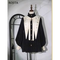 Original Lolita Autumn and Winter Coatlong Sleeve Chenille Velvet Jacket Fake Collar Cape Gothic Lolita Kawaii Outfit