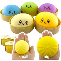 Squishy Dumplings Stress Relief Fidget Toy Colorful Simulation Food Steamed Stuffed Bun Dough Toys Slow-rise Squeeze Toys