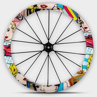 Vintage Pop Art Road Bike Rim Stickers, Cartoon Comic Style Wheel Vinyl Decals for Bike Custom