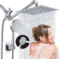 8 Inch 10 Inch High Pressure Rain Shower Head Combo with Adjustable Extension Arm and 3 Way Handheld Spray image 4