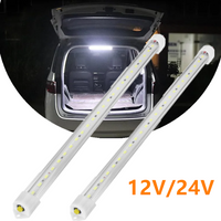 2PCS 12V 24V LED Interior Light Caravan Lighting Lamp Truck Compartment Reading Lamp with Switch Van Lorry RV Lights LED