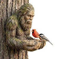 Bird Feeder Resin Big-foot Garden Sculpture Bird feeder Yard Art Decoration Wild Bird Feeding Station For Outdoor Patio Yard