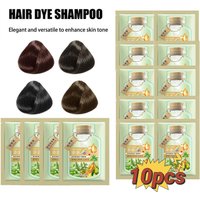 1/10Pcs For Hair Coffee Champu Natural Dye Shampoo Para Cubrir Canas Professional Gray Hair Repairing Woman White Hair Cover