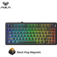 AULA F75HE Mechanical Keyboard Magnetic Switch 75% 80 Keycaps 8K Polling Rate Tri-mode RGB Hot Swap F75 Wireless Gaming Keyboard