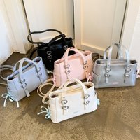 Niche High End Ribbon Shoulder Bags PU Leather Versatile Bow Tie Backpack Large Capacity Sweet Women's Handbags Ladies