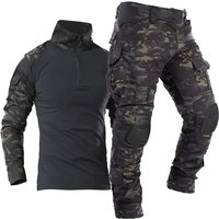 Digital Camo Tactical Uniform Set Men Durable Military Combat Outfit Shirt And Trousers