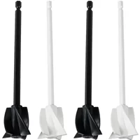4Pcs Epoxy Mixing Stick Paint Stirring Rod Putty Cement Paint Mixer Attachment With Drill Chuck For Epoxy Resin Latex Oil Paint
