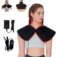 Red Infrared Light Neck Shoulder: 660nm&850nm Dual-chip LED Wearable Wrap Pad Pain Relief Muscle Relax Red Light Therapy Device