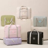 Fashion Solid Color Foldable Travel Duffel Bag Large Capacity Waterproof Oxford Cloth Luggage Storage for Sports And Travel