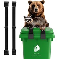 Trash Can Locks for Animals, Adjustable Garbage Can Lid Locks Security Strap, Raccoon Bear Proof Trash Can Lock