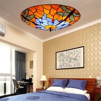 Turkish ceiling lights Restaurant Corridor Lamp European-Style tiffany lamp Round Glass Lamps Bedroom Balcony Hallway loft lamp