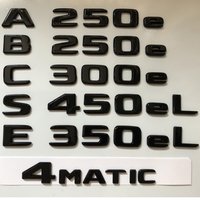 Gloss Black Letters Emblems for Mercedes Benz New Energy Plug-in Hybrid A250e B250e C300e E300eL C350eL S450eL S560eL S580eL AMG
