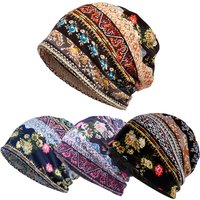 Bonnet de Chemo Baggy Slouchy pour Femme, Bonnet de Sommeil, Bonnet Tête de Mort
