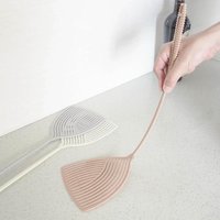 Striped Fly Swatter Thickened Plastic Fly Swatter Long Handle Mosquito Pest Control Insect Killer For Indoor & Outdoor Use