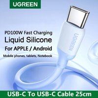 UGREEN 100W USB Type C To Type C Cable PD Fast Charging data For Apple iPad iPhone 17 16 Macbook Quick Charger Android Silicone